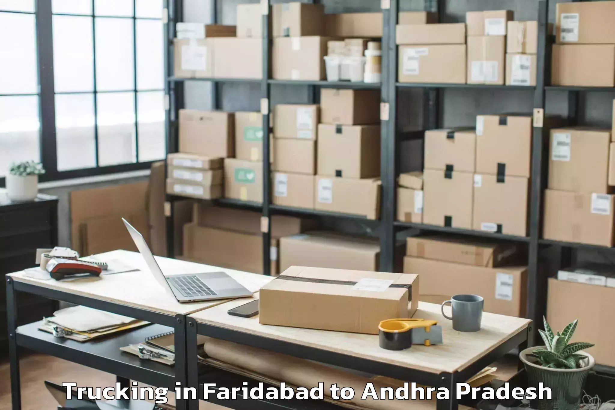 Affordable Faridabad to Pedda Kadubur Trucking